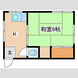 東京メトロ副都心線 要町駅 徒歩6分の賃貸アパート 2階1Kの間取り