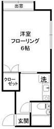 JR山手線 高田馬場駅 徒歩4分の賃貸アパート 1階1Kの間取り