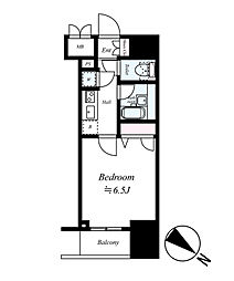 京急本線 京急蒲田駅 徒歩3分の賃貸マンション 2階1Kの間取り