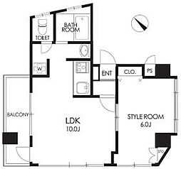 JR埼京線 板橋駅 徒歩7分の賃貸マンション 5階1LDKの間取り