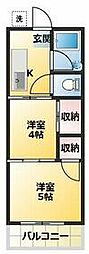 都営三田線 西巣鴨駅 徒歩7分の賃貸マンション 3階2Kの間取り