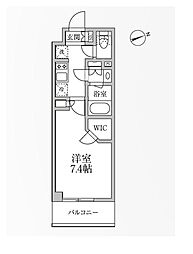 都営大江戸線 新御徒町駅 徒歩2分の賃貸マンション 6階1Kの間取り