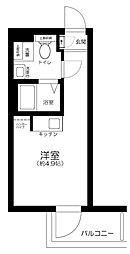 東京メトロ千代田線 町屋駅 徒歩7分の賃貸マンション 4階ワンルームの間取り