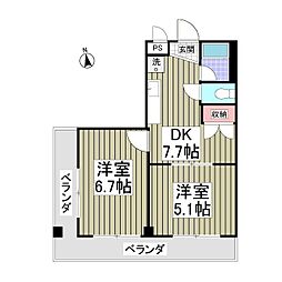 間取図画像 2DK
