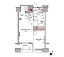 間取図画像 1LDK