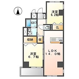 間取図画像 2LDK