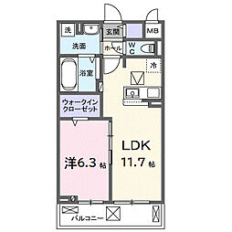 間取図画像 1LDK