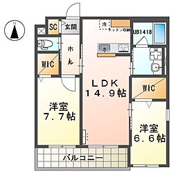 間取図画像 2LDK