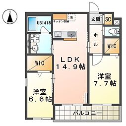 間取図画像 2LDK
