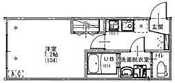 KEIAI RESIDENCE 北習志野 1Kの間取図画像
