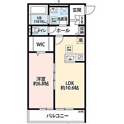 第三銀マンション 1LDKの間取図画像