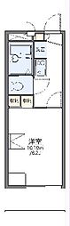 レオパレスエスタ 1Kの間取図画像