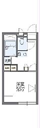 レオパレス槇 1Kの間取図画像