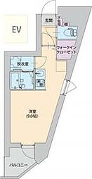 ベルガモット梅屋敷 ワンルームの間取図画像
