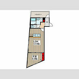 練馬区上石神井3丁目マンション 1LDKの間取図画像