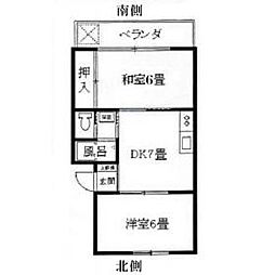 ベル・エポック 2DKの間取図画像