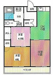 ドミール曙A 3DKの間取図画像