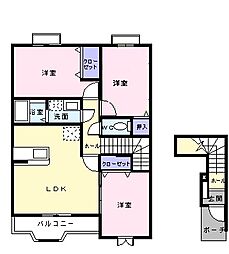 パークヒルズKF 3LDKの間取図画像