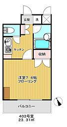 カームハウスナカヤマ 1Kの間取図画像