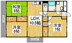 シャルム朝霞 3LDKの間取図画像