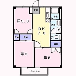 ワールドハイツ 3DKの間取図画像