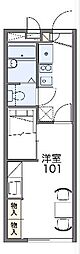 レオパレスLOUVRE 1Kの間取図画像