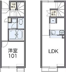 レオネクストシャングリラ2 1LDKの間取図画像