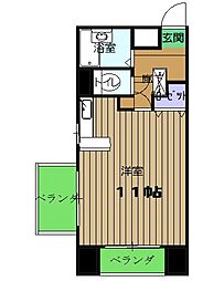 クレストパレス南行徳 ワンルームの間取図画像