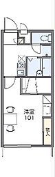 レオパレスルーチェ 1Kの間取図画像