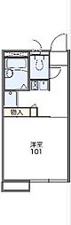 レオパレスグリーンハウス3 1Kの間取図画像