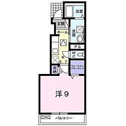 ファイン 1Kの間取図画像
