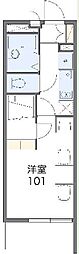 レオパレストトロ 1Kの間取図画像