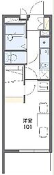 レオパレスラビアンローズ 1Kの間取図画像