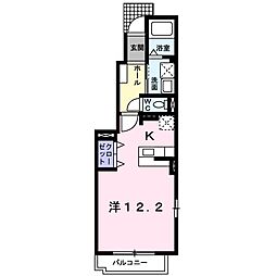 ラフィナートB ワンルームの間取図画像