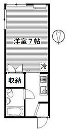 ホワイトプラザ玉村C 1Kの間取図画像