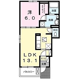 エアリーズ 1LDKの間取図画像