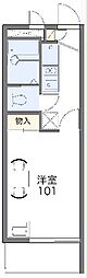 レオパレスハーモニーランド1 1Kの間取図画像