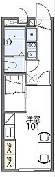 レオパレスYOKA 1Kの間取図画像