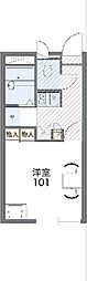 レオパレスエバーグリーン 1Kの間取図画像