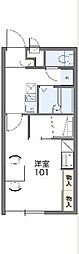 レオパレスひまわり 1Kの間取図画像