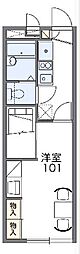 レオパレスハル 1Kの間取図画像