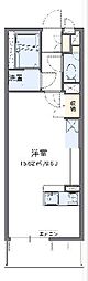 レオネクストトレフール ワンルームの間取図画像