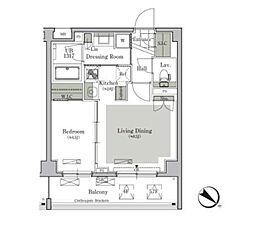 ParkCube西ヶ原STAGE 1LDKの間取図画像