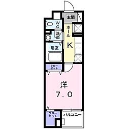 プチ・アンジュ 1Kの間取図画像