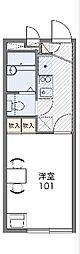 レオパレスレジデンス 1Kの間取図画像