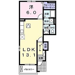 デスパシオ2A 1LDKの間取図画像
