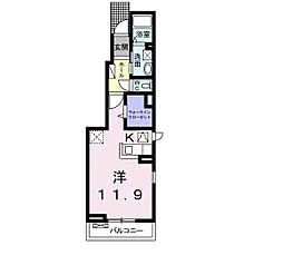 パルフェ・ファミーユ ワンルームの間取図画像