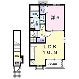 ラ・ティエラ 1LDKの間取図画像