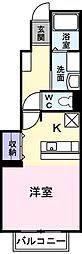 グローイングふじみ野 ワンルームの間取図画像