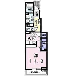 アンダンテ ワンルームの間取図画像